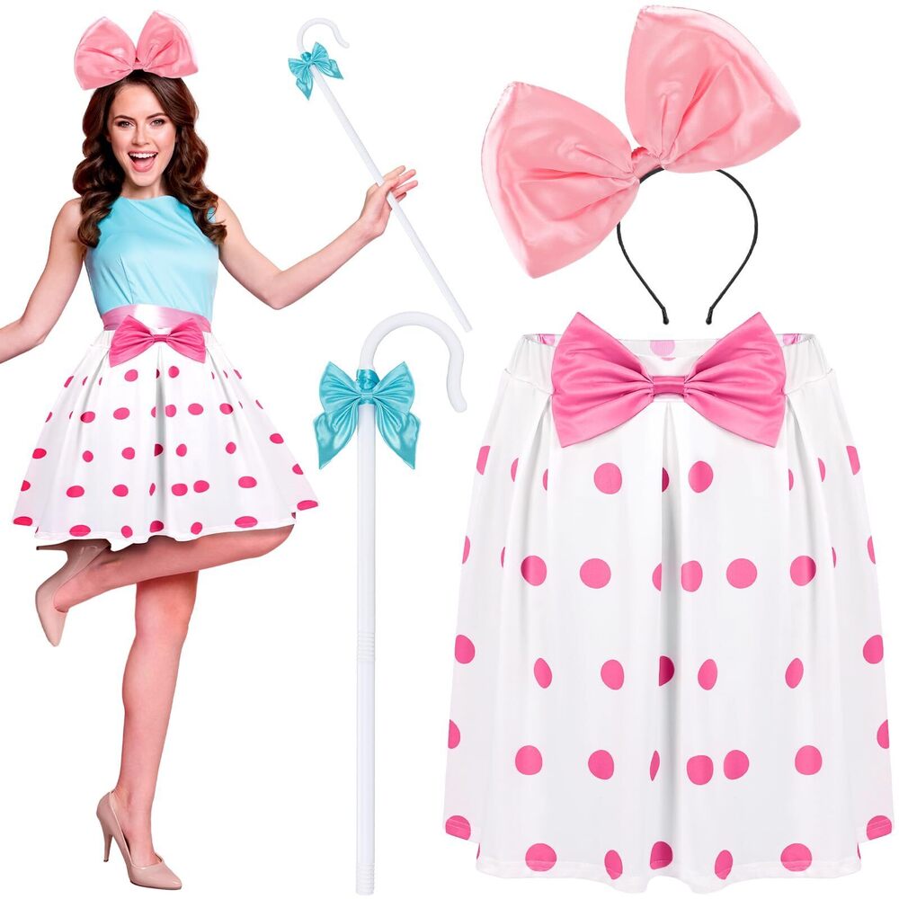 3687 4 Pcs Shepherdess Costume Set For Women, Shepherdess